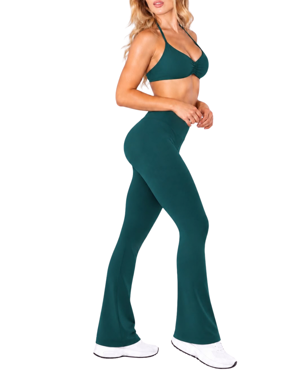 GAVELO Seamless Lift Flare Tights Deep Green