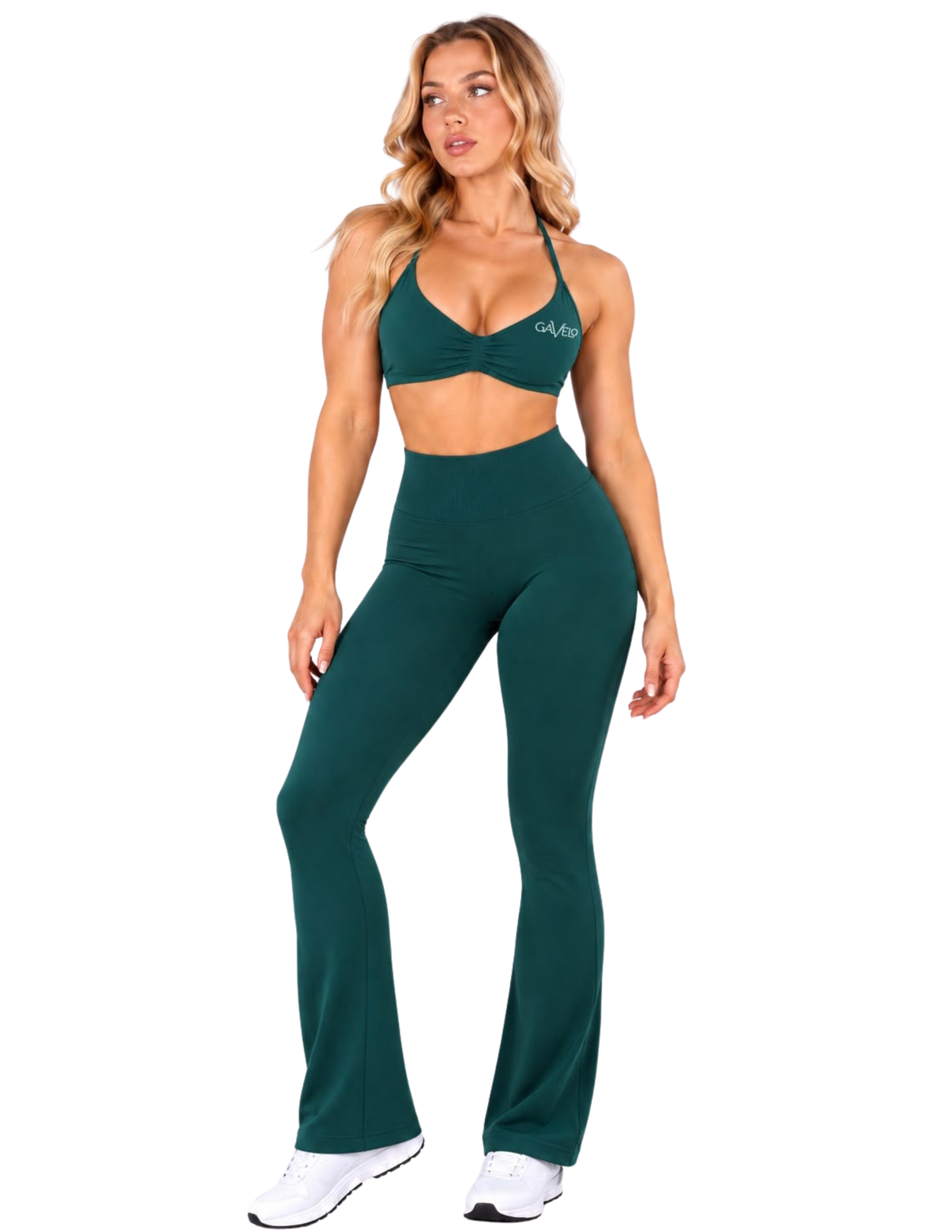 GAVELO Seamless Lift Flare Tights Deep Green