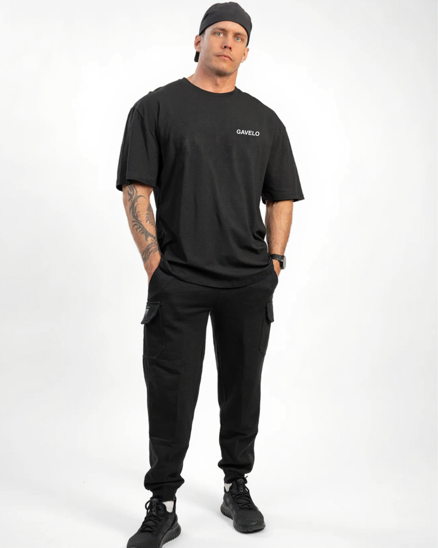 GAVELO Power Oversize Tee Black