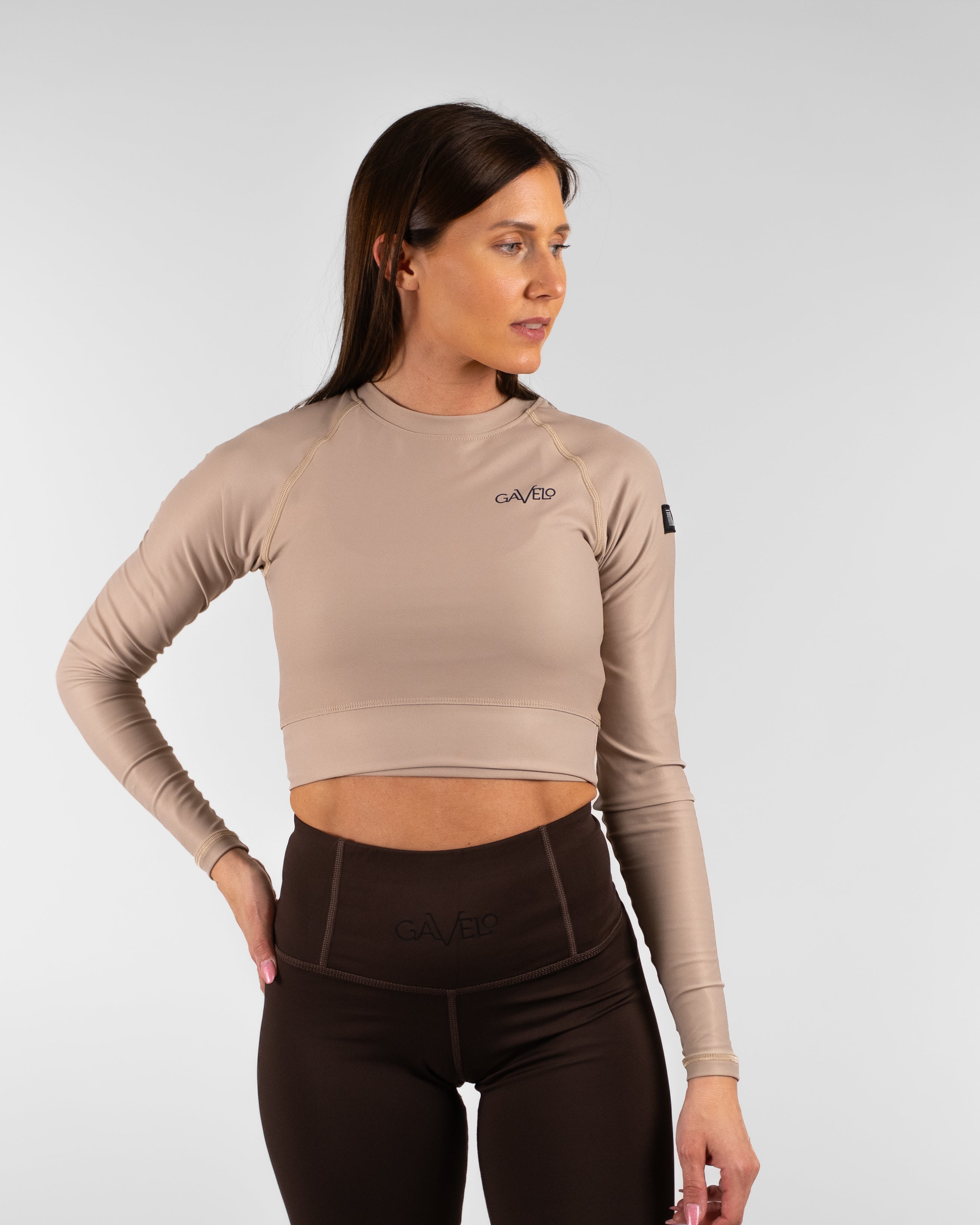 GAVELO Cropped Long Sleeve Sand Dune