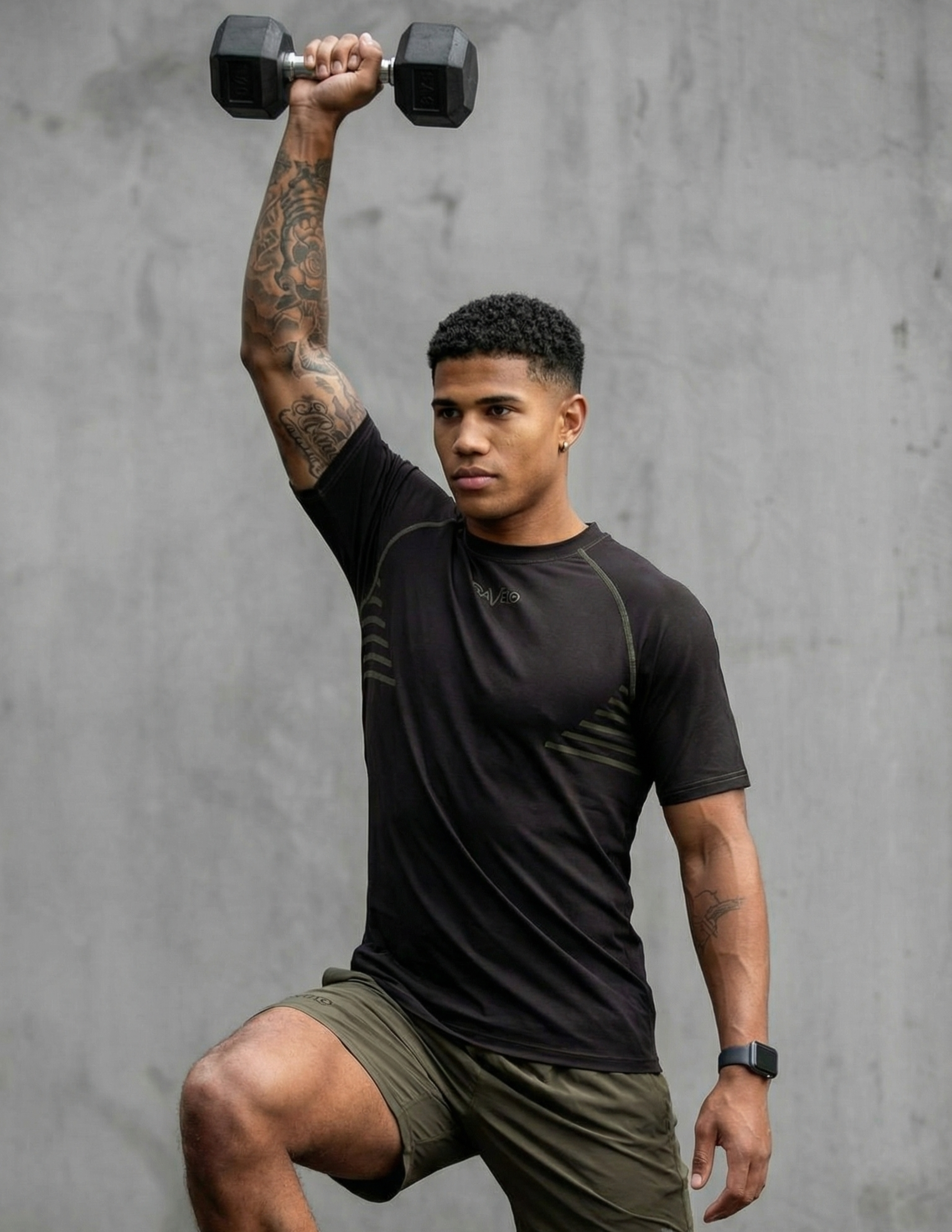 GAVELO Performance Tee Black/Dark Green