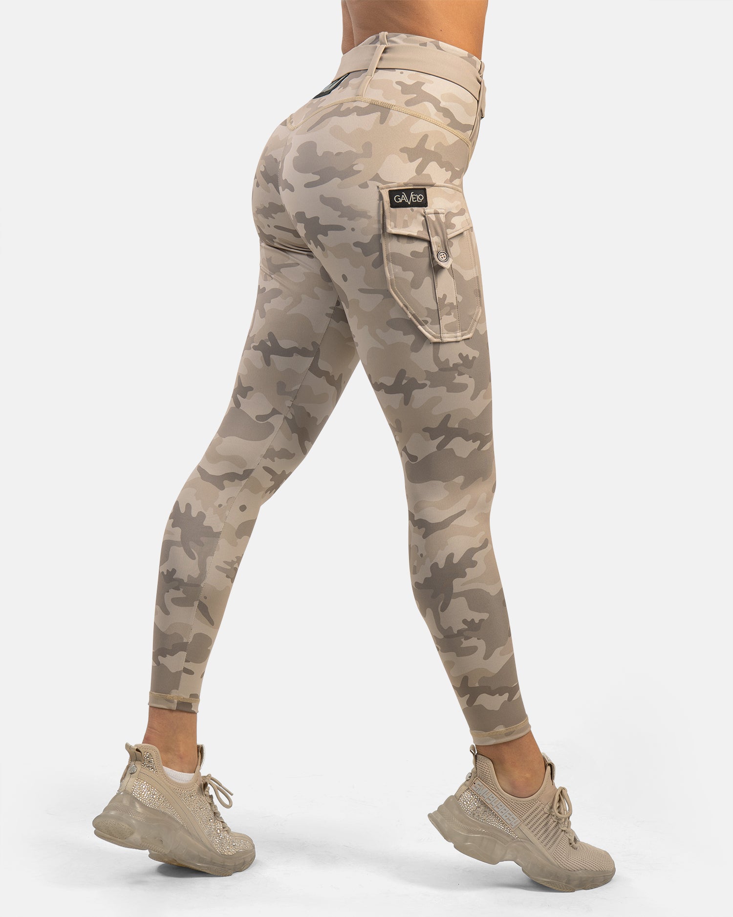 GAVELO Cargo Leggings Sand Dune