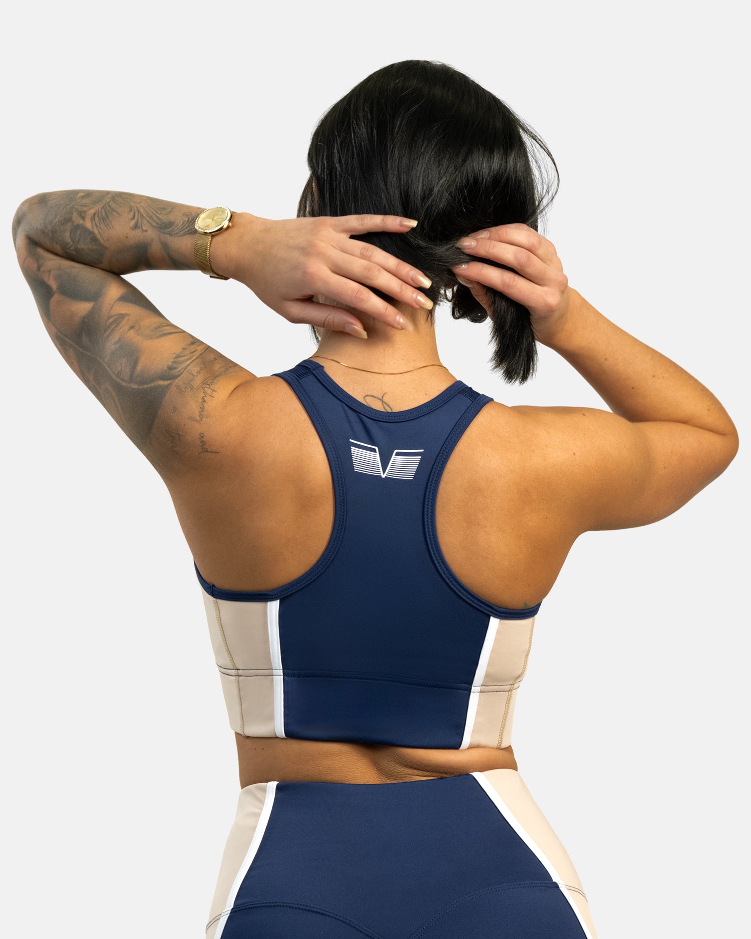 GAVELO Noble Chic Navy Sports Bra