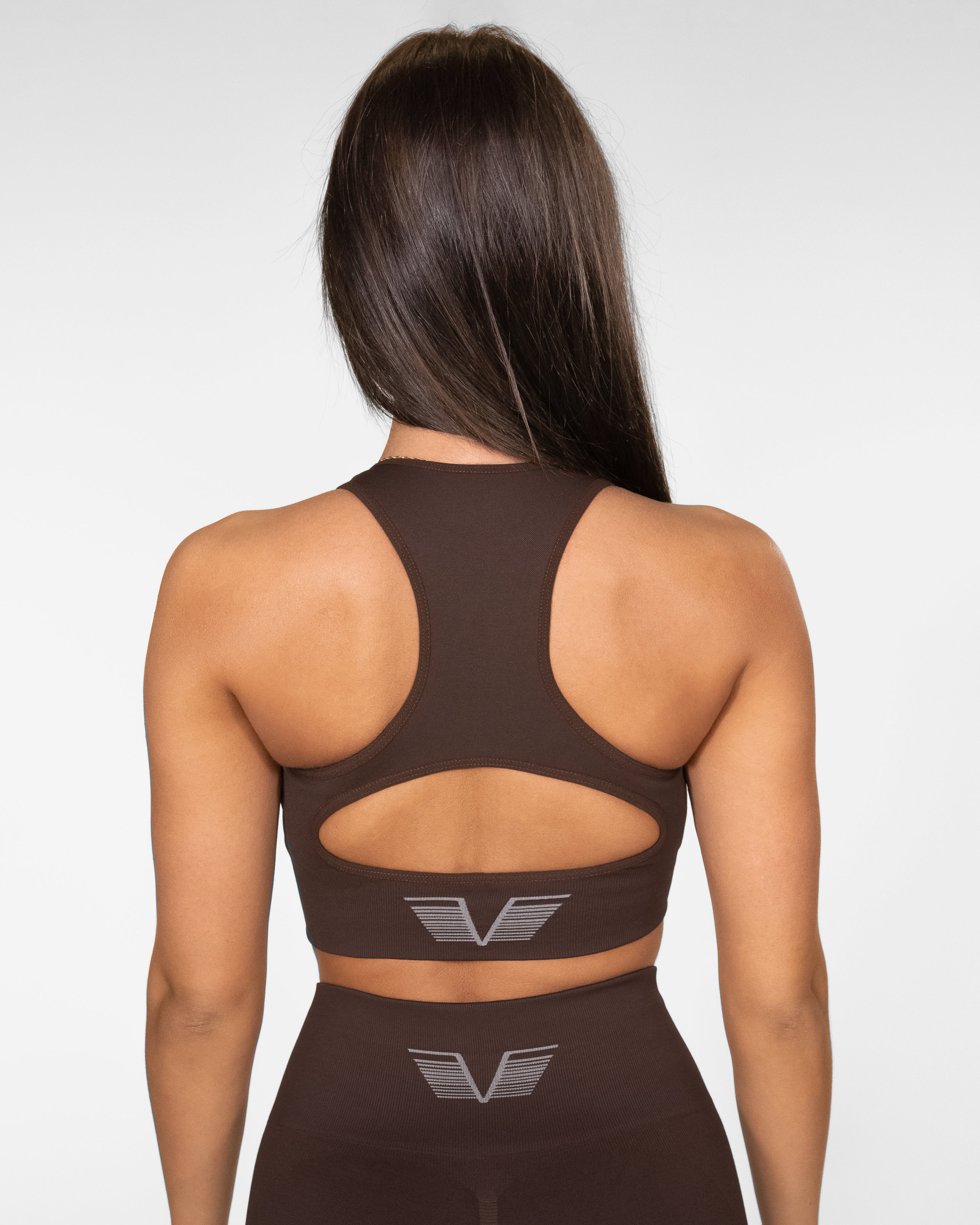 GAVELO Seamless Booster Chicory Coffee Sports Bra