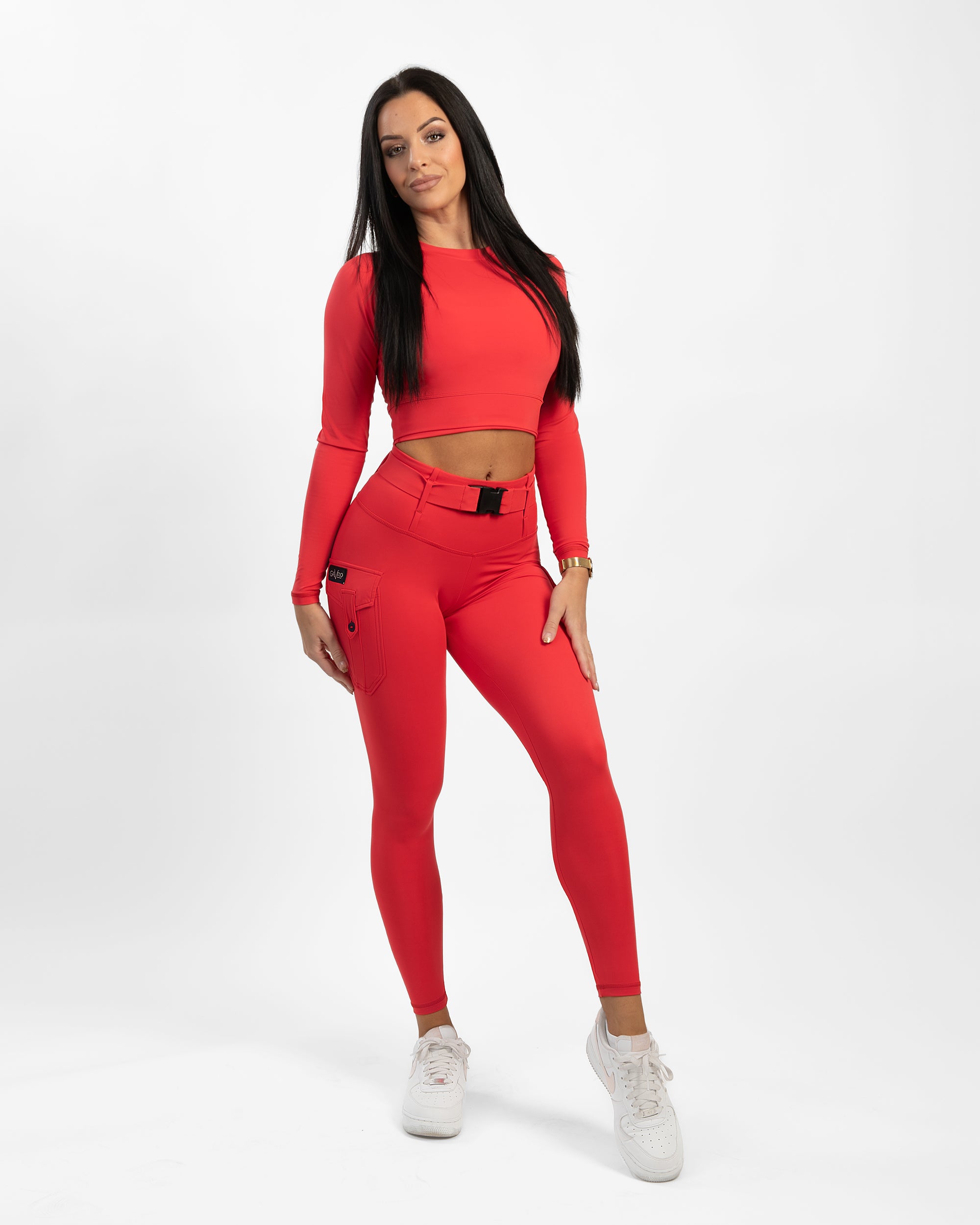 GAVELO Cropped Long Sleeve Radical Red