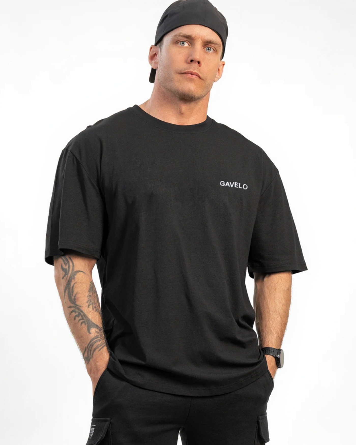 GAVELO Power Oversize Tee Black