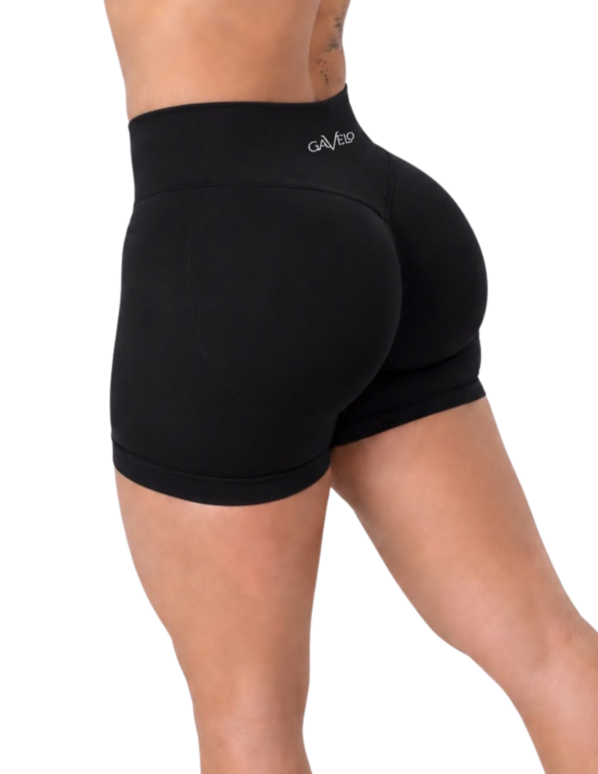 GAVELO Seamless Lift Set Shorts + Bra Black