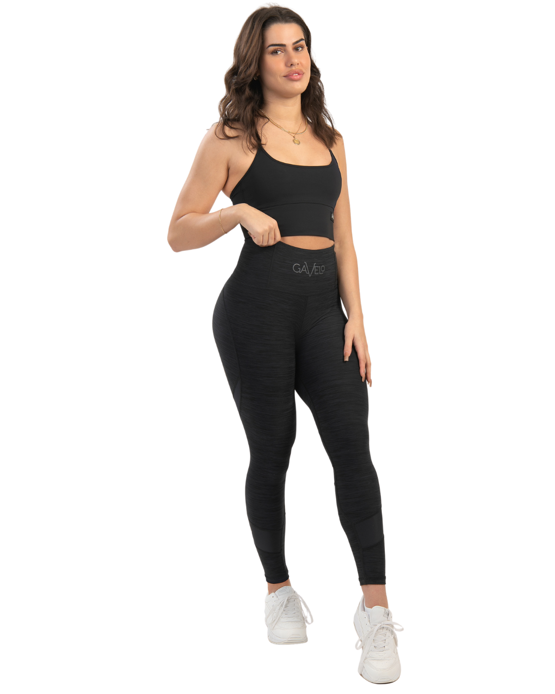 GAVELO Black & Black Swirl Tights
