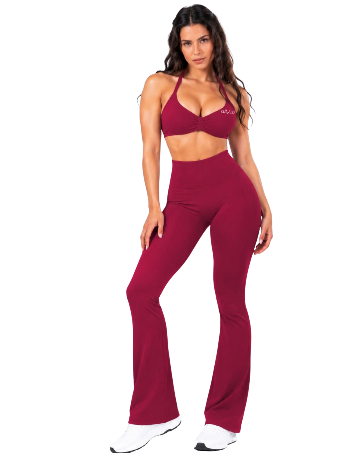GAVELO Seamless Lift Flare Tights Deep Red