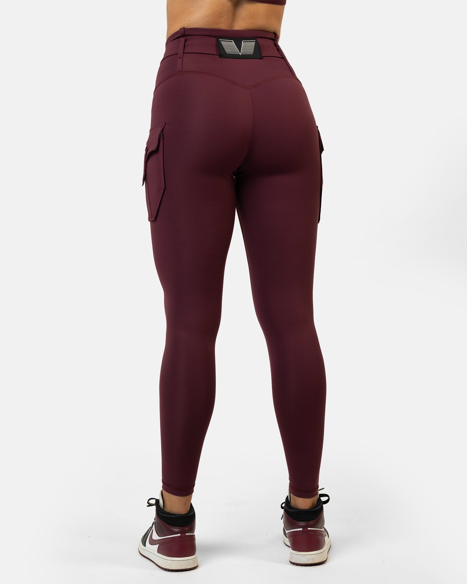 GAVELO Cargo Leggings Burgundy