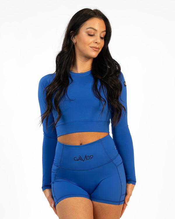 GAVELO Cropped Long Sleeve Blue