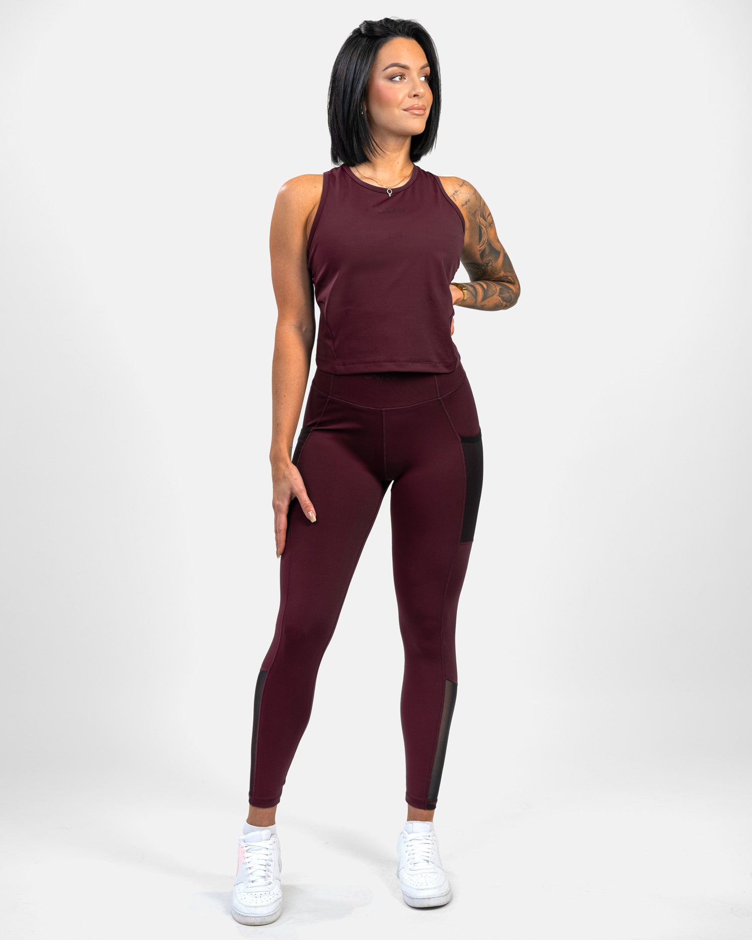 <tc>GAVELO Empower Pocket Tights Bordeaux</tc>