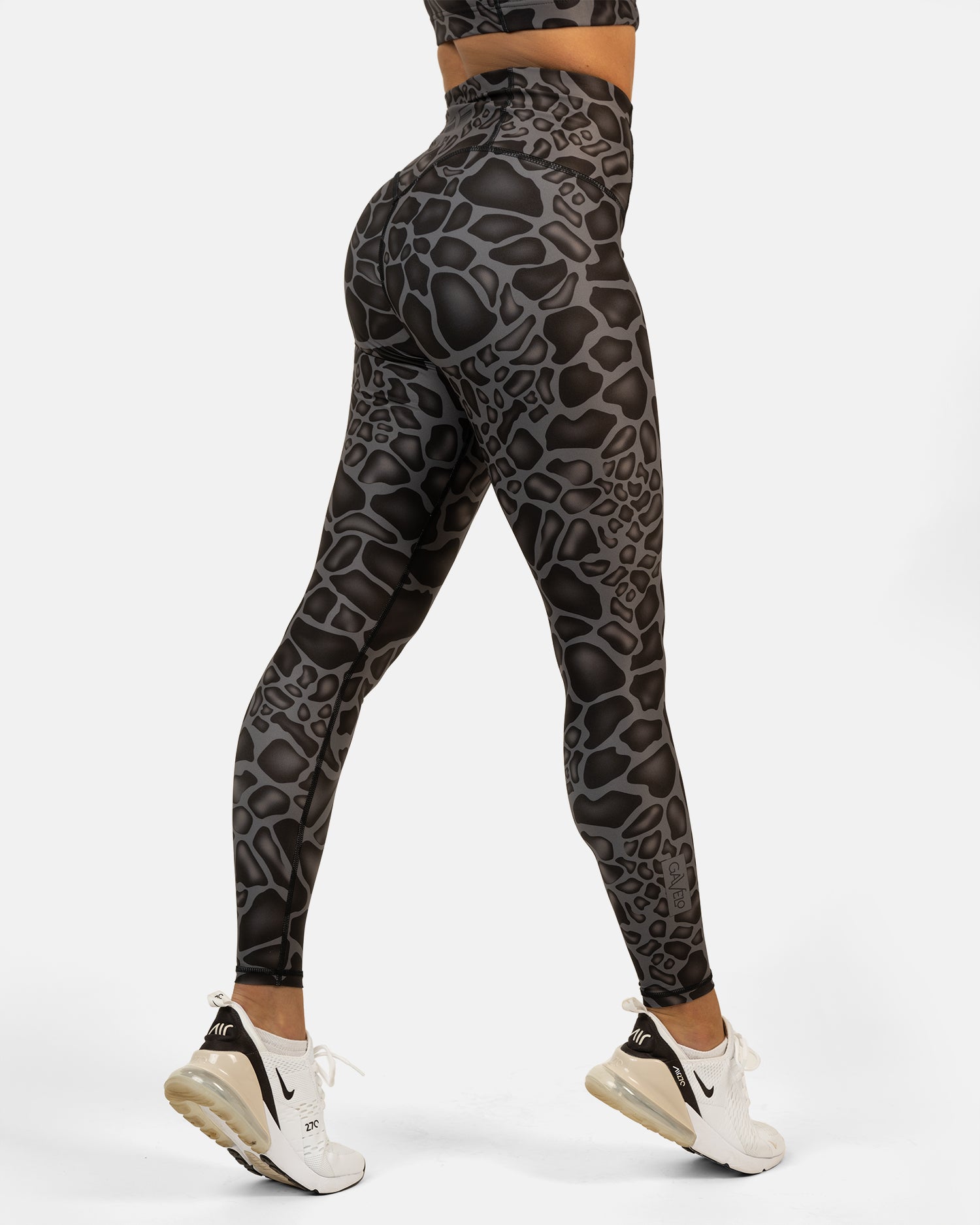 GAVELO Giraffe Schwarze KompressionsTights