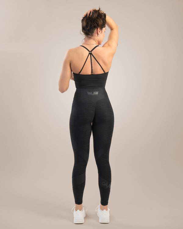 GAVELO Black & Black Swirl Tights