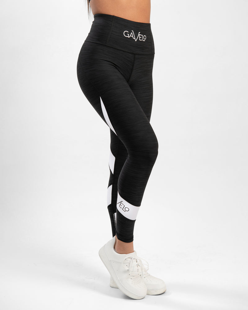 GAVELO Black & White Swirl Leggings