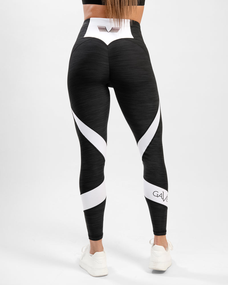 GAVELO Black & White Swirl Leggings