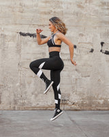 GAVELO Black & White Swirl Sports Bra