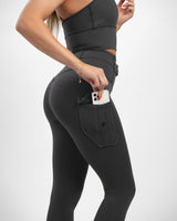 GAVELO Cargo Leggings Charcoal