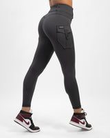 GAVELO Cargo Leggings Charcoal