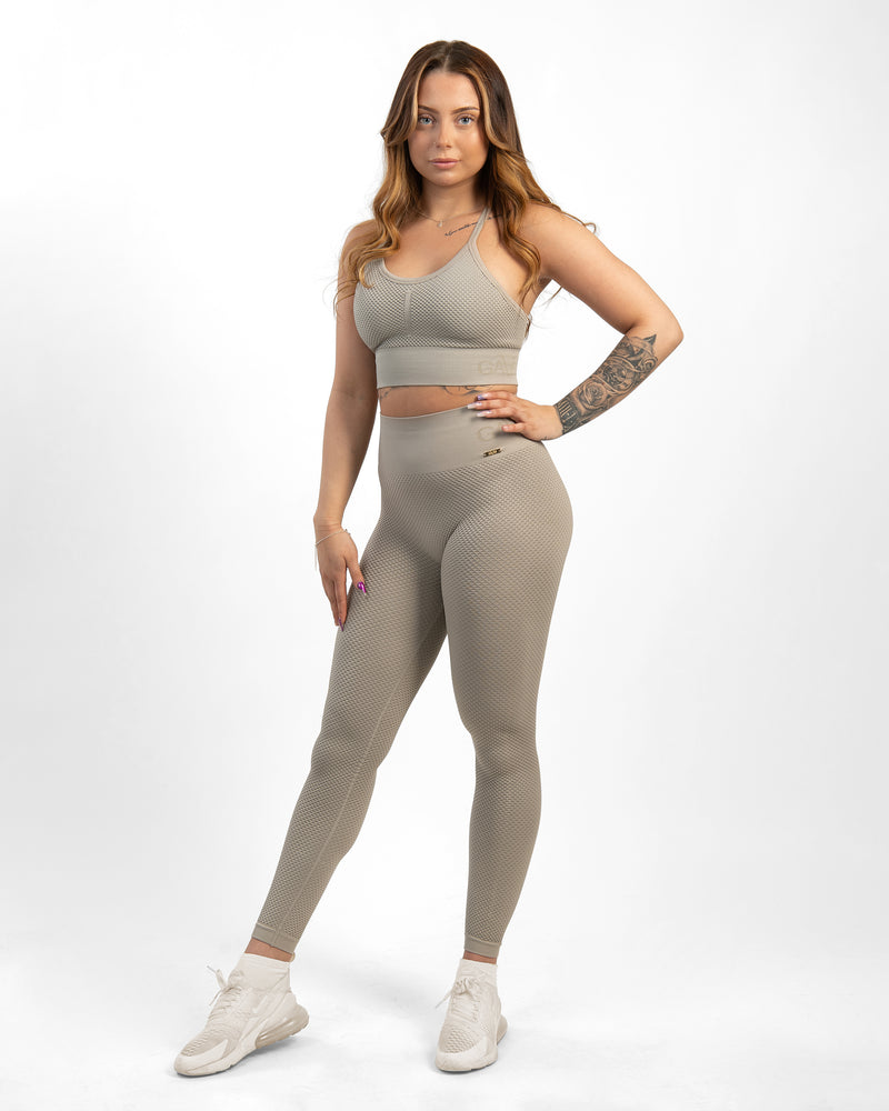GAVELO Seamless HoneyComb Beige Tights