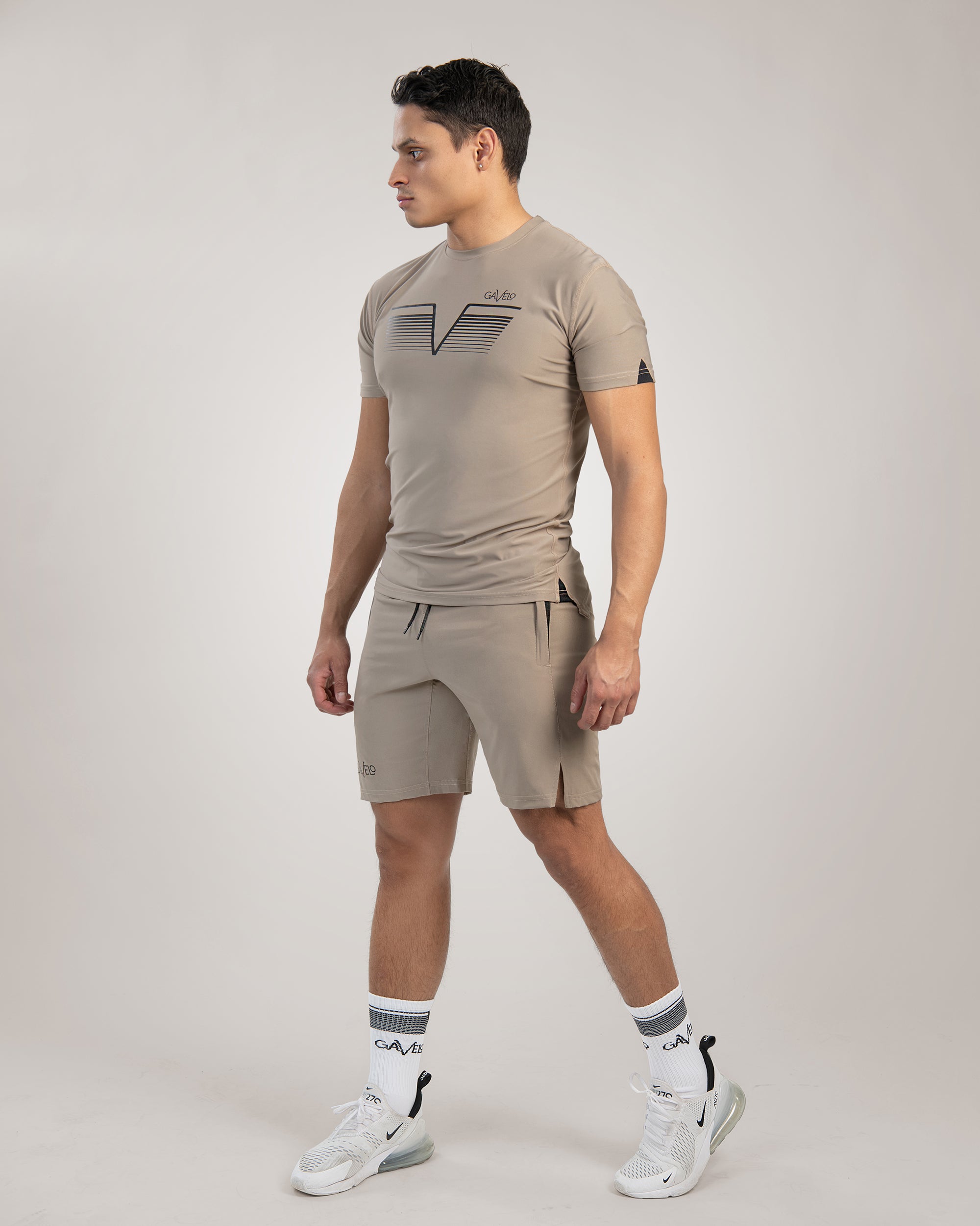 GAVELO Power Shorts Vintage Khaki