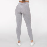 GAVELO Seamless Ribbed Light Grey Melange Tights