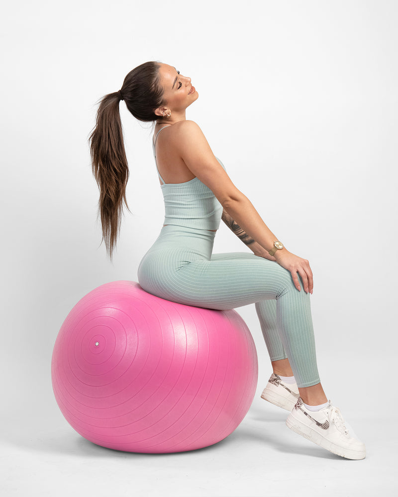 GAVELO Seamless Ribbed Pistage Melange Leggings