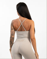 GAVELO Seamless Ribbed Sand Melange Tank