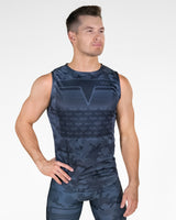 GAVELO Sniper Blue Sleeveless Tee