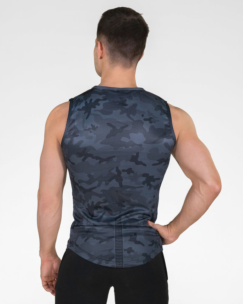 GAVELO Sniper Blue Sleeveless Tee