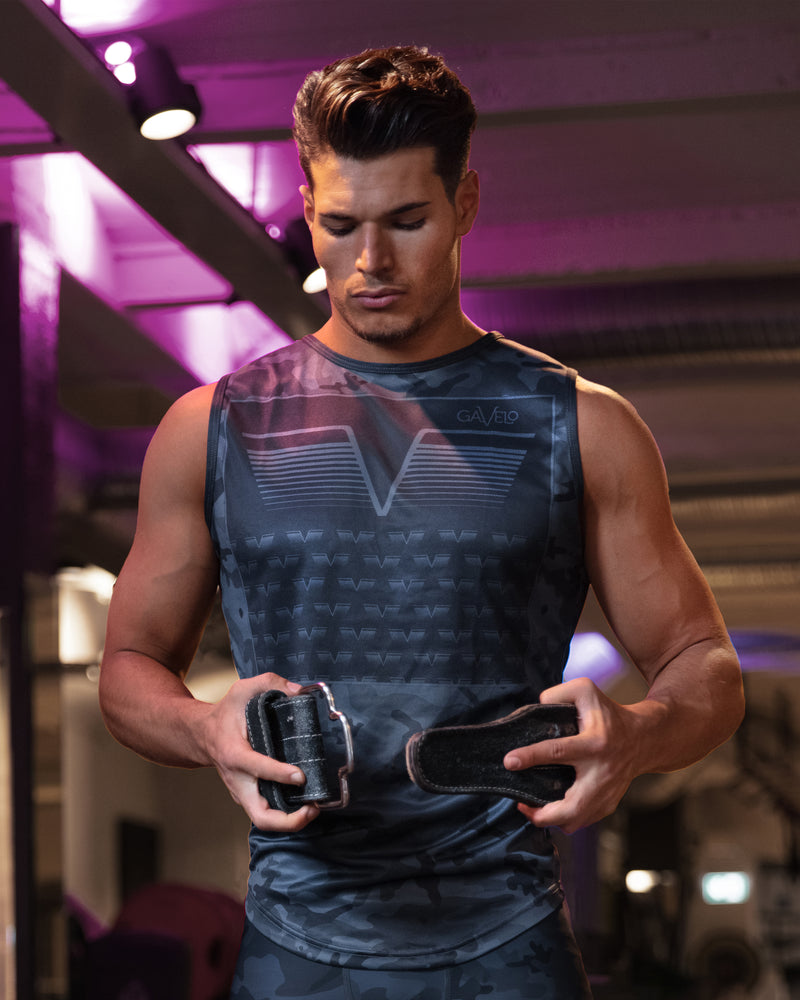 GAVELO Sniper Blue Sleeveless Tee