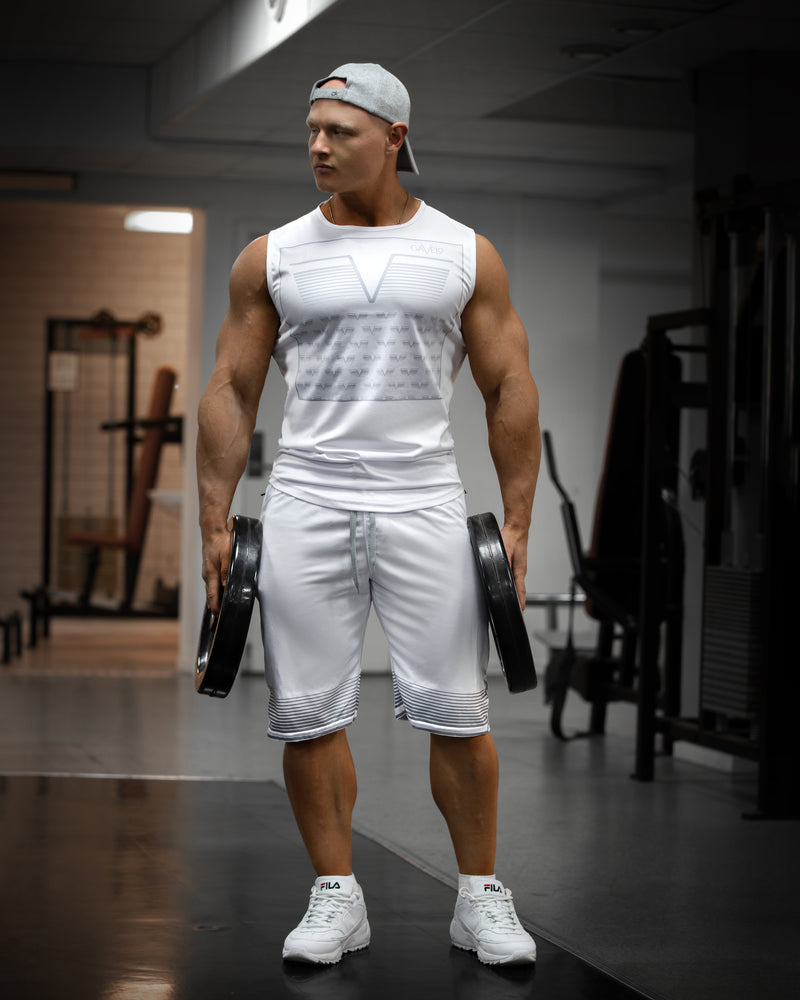 GAVELO Sniper White Sleeveless Tee