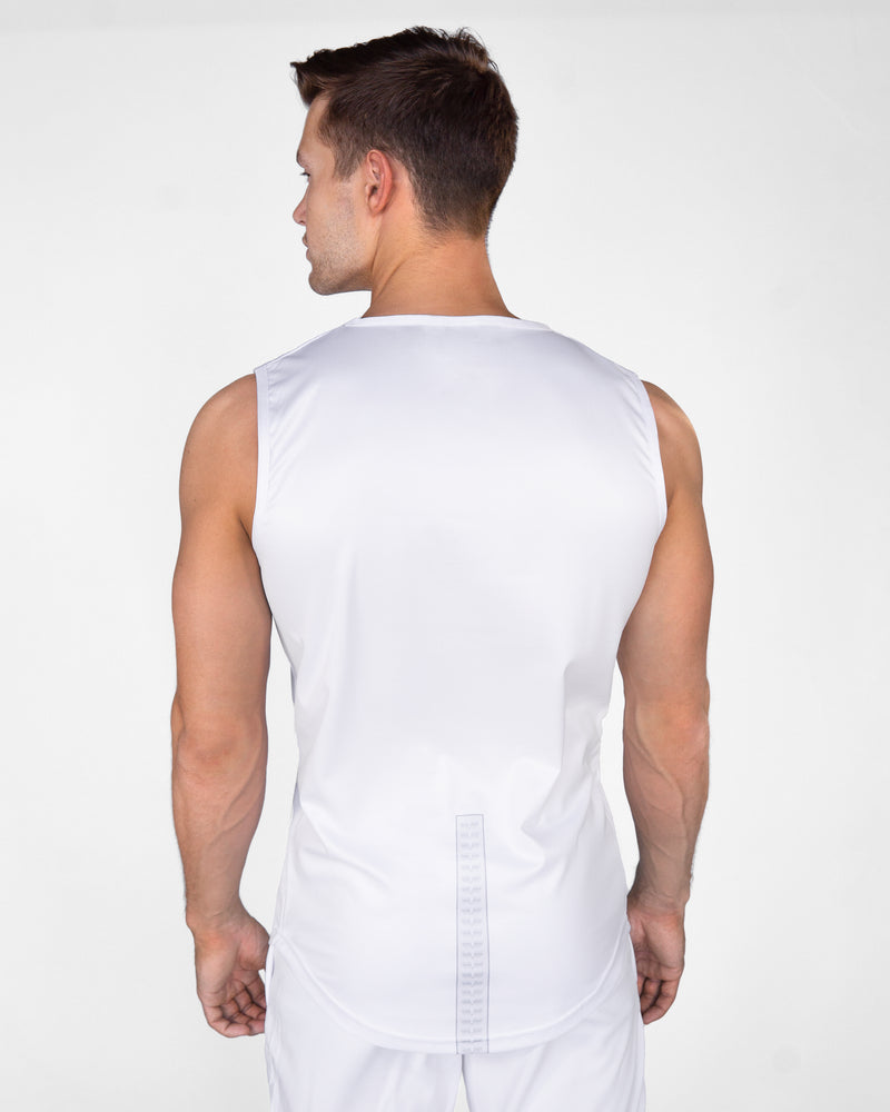 GAVELO Sniper White Sleeveless Tee